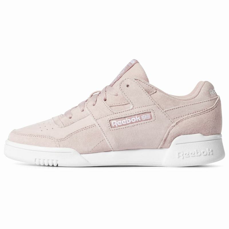 Tenisi Reebok Workout Lo Plus Dama Roz/Albi/Gri Romania VX8716GW
